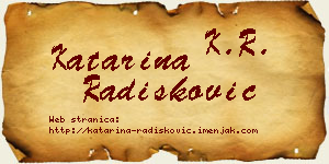 Katarina Radišković vizit kartica